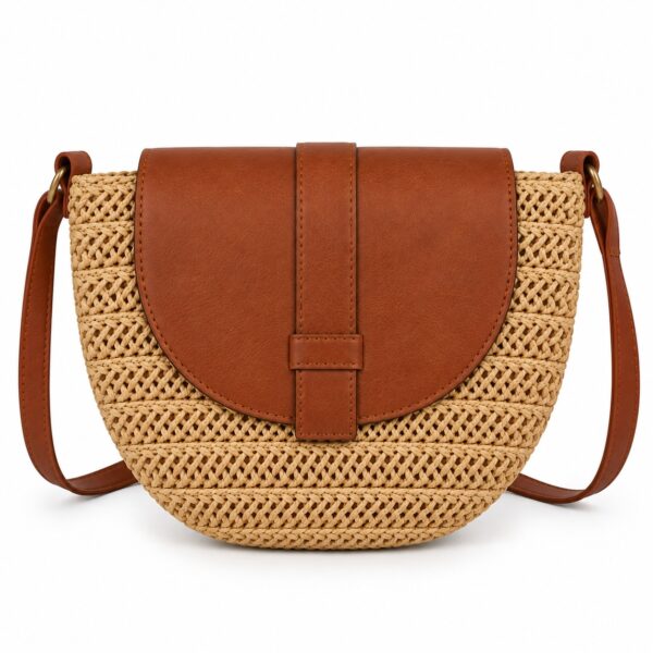 Raffia Crossbody Bag